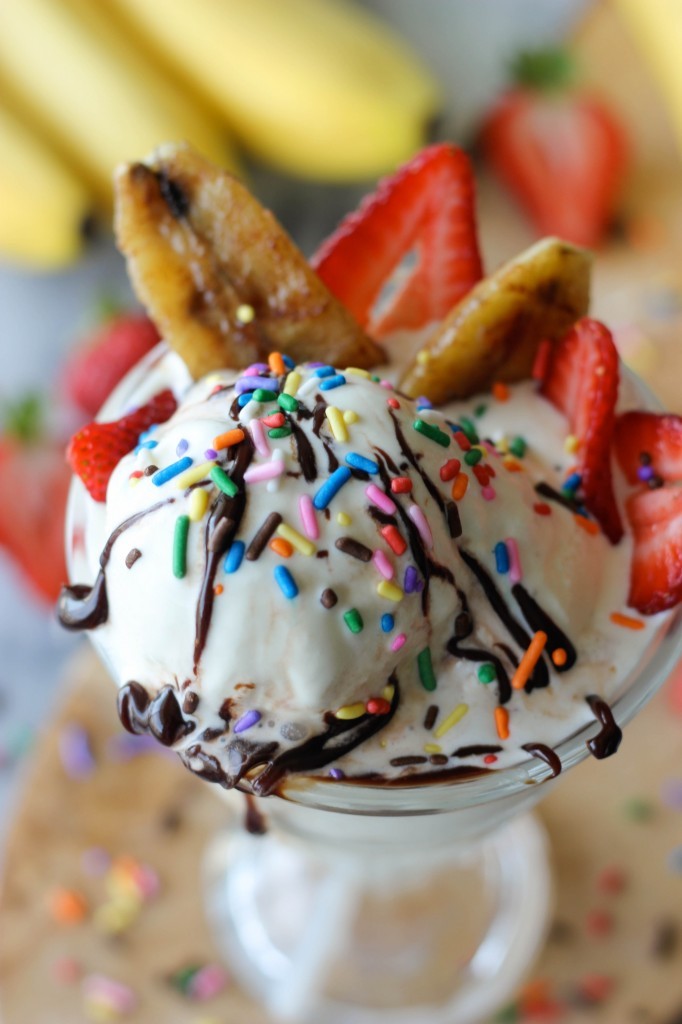 Grilled Banana Ice Cream Sundae Damn Delicious
