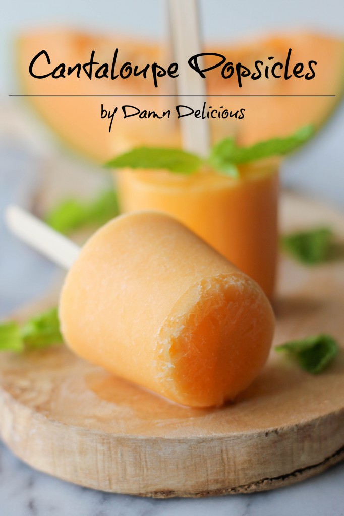 Cantaloupe Popsicles - You won’t believe how easy these are to make. And it only needs 3 ingredients!
