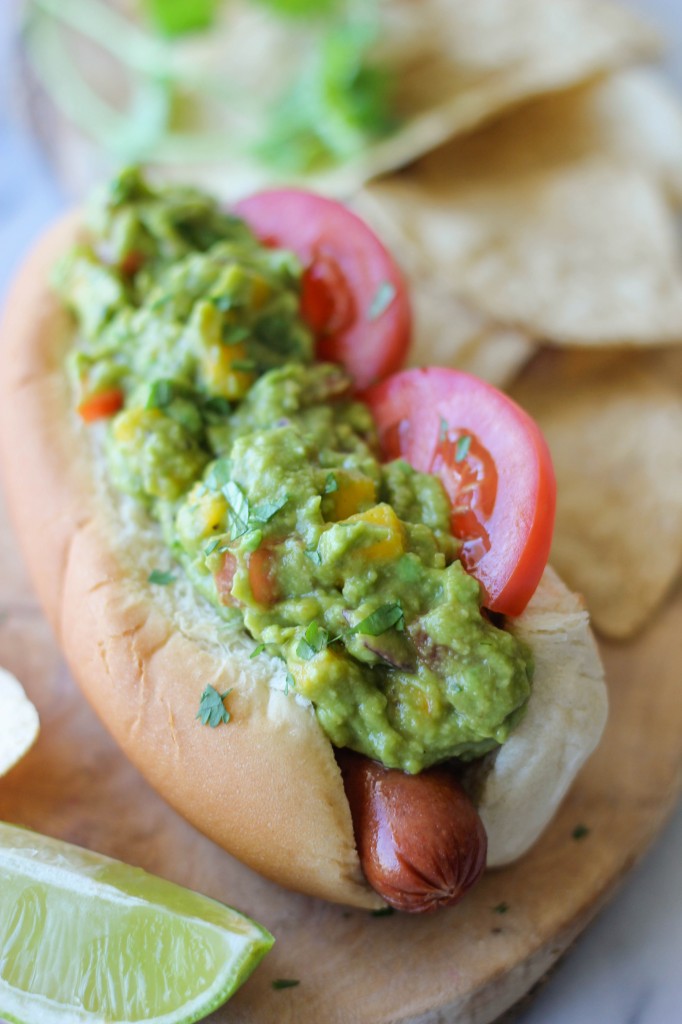 Sriracha Guacamole Hot Dogs