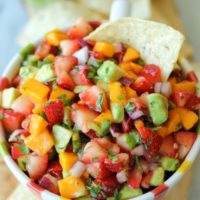 Strawberry Avocado Pico de Gallo