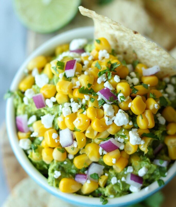 Sweet Corn Grilled Guacamole