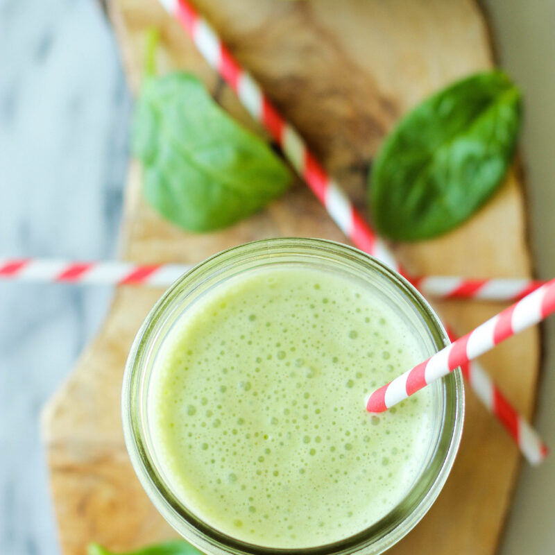 Green Smoothie with Peanut Butter and Banana