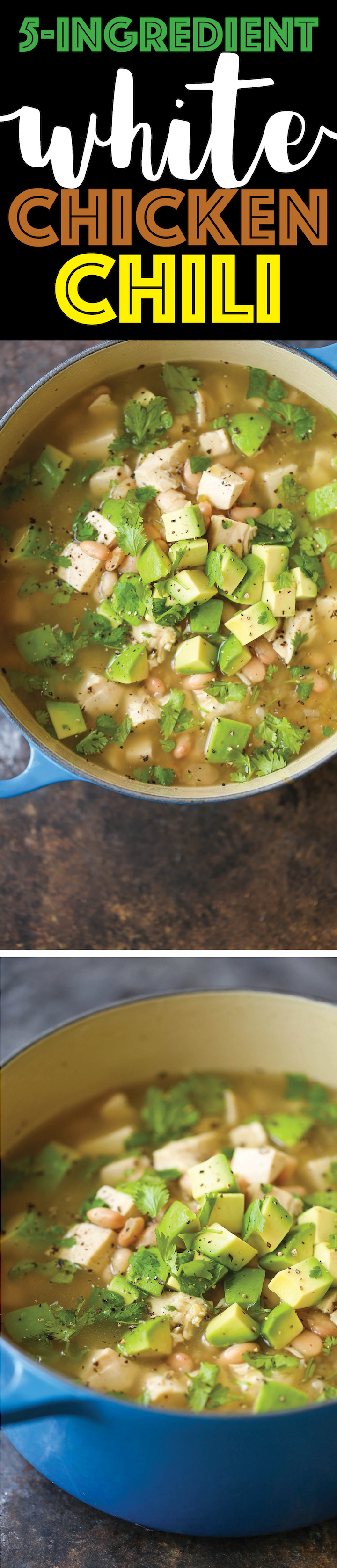 Slow Cooker White Chicken Chili - Damn Delicious