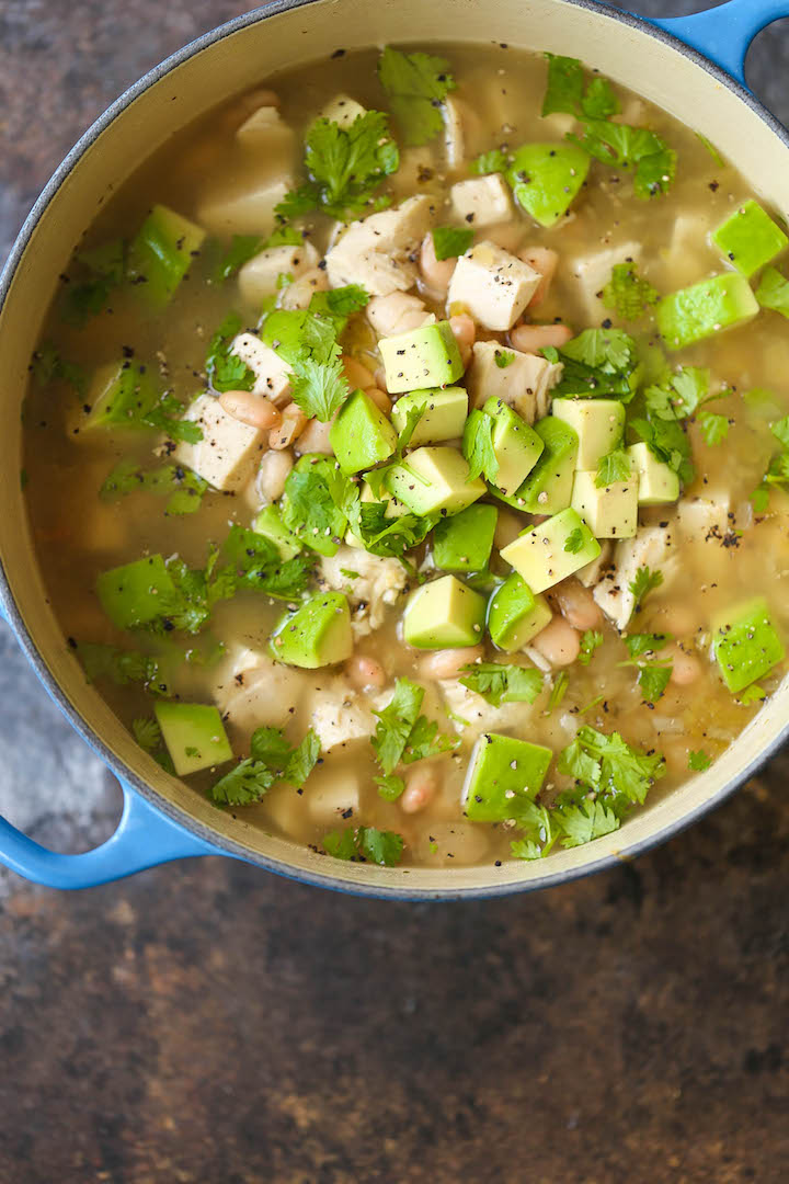 Slow Cooker White Chicken Chili - Damn Delicious