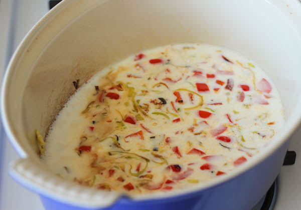 Potato Corn Chowder - A cozy, comforting and hearty potato chowder loaded with roasted corn and leeks!