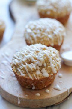 Vanilla Glazed Apple Cinnamon Muffins