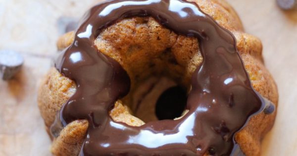 Mini Pumpkin Bundt Cake With Chocolate Rum Glaze Damn Delicious