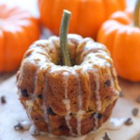 Mini Pumpkin Bundt Cakes with Cinnamon Glaze