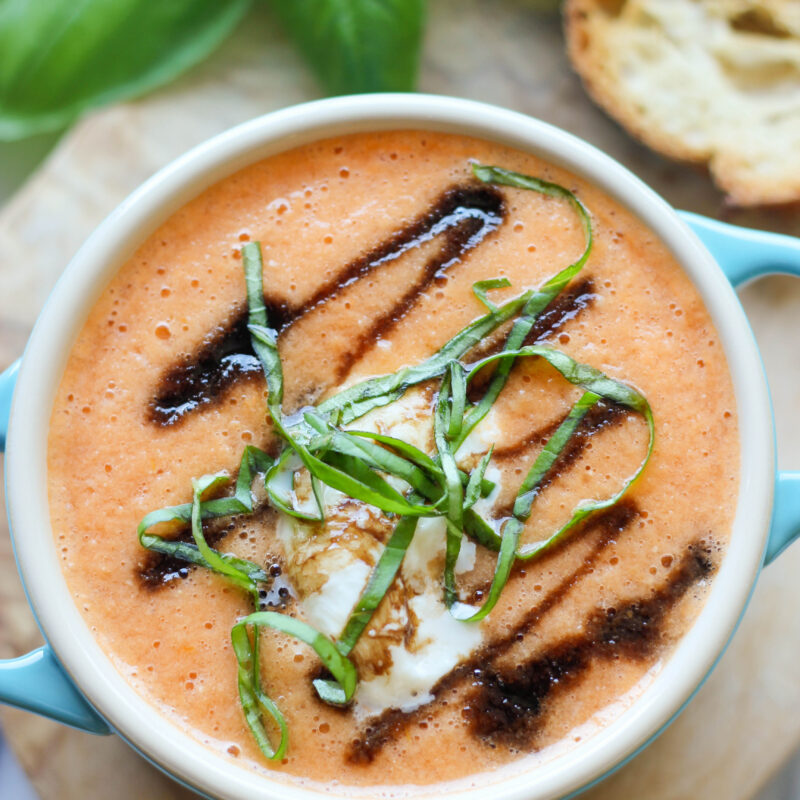 Caprese Tomato Soup