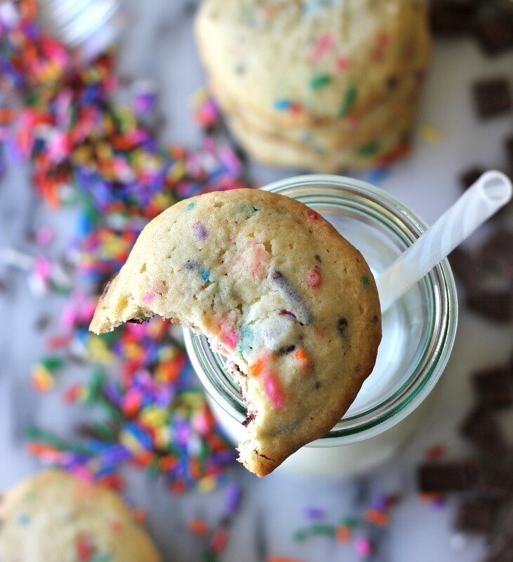 Funfetti Cookies with Chocolate Chunks