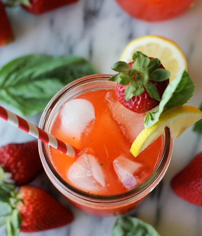 Strawberry Basil Meyer Lemonade