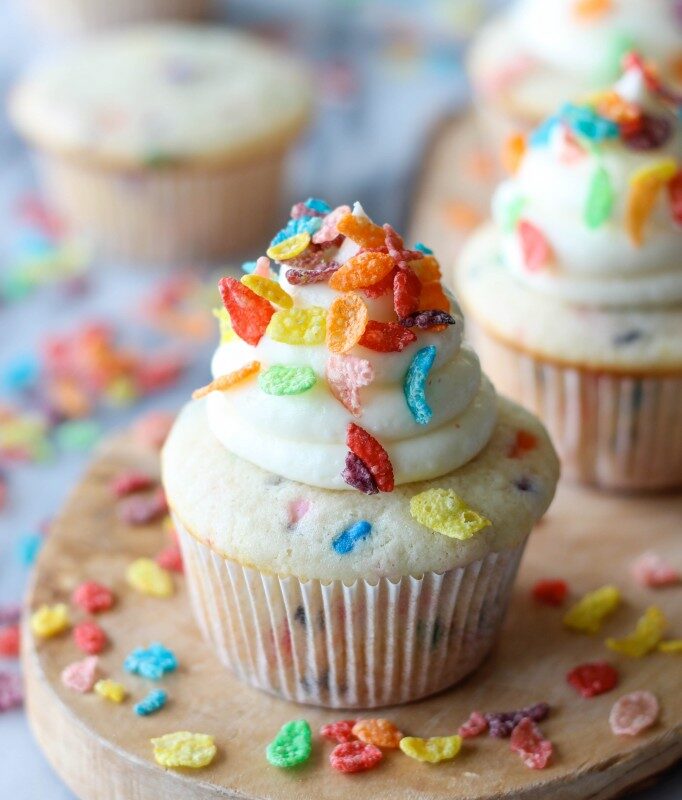 Fruity Pebble Cupcakes