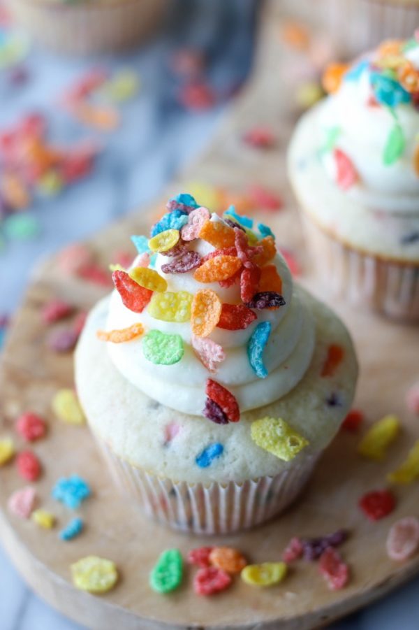 Fruity Pebble Cupcakes Damn Delicious