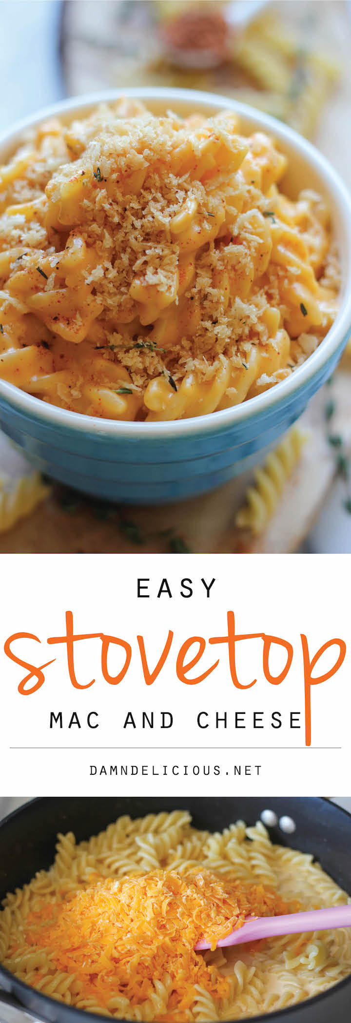 Stovetop Mac and Cheese - A quick and easy, no-fuss mac and cheese made in less than 30 min. Comfort food never tasted so good!