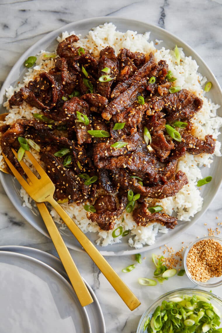 PF Chang's Mongolian Beef Copycat Recipe - Damn Delicious