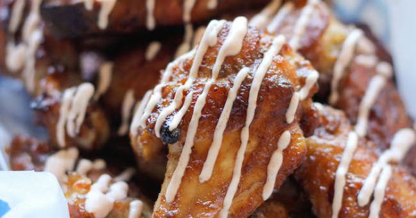 Baked Apple Butter Brown Sugar Wings Damn Delicious