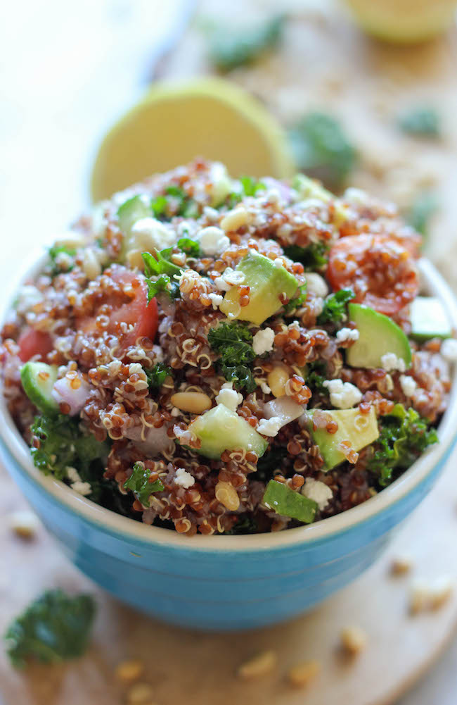 Greek Quinoa and Avocado Salad - A quick and easy Greek-inspired quinoa salad, perfect for Meatless Monday or any other day of the week!