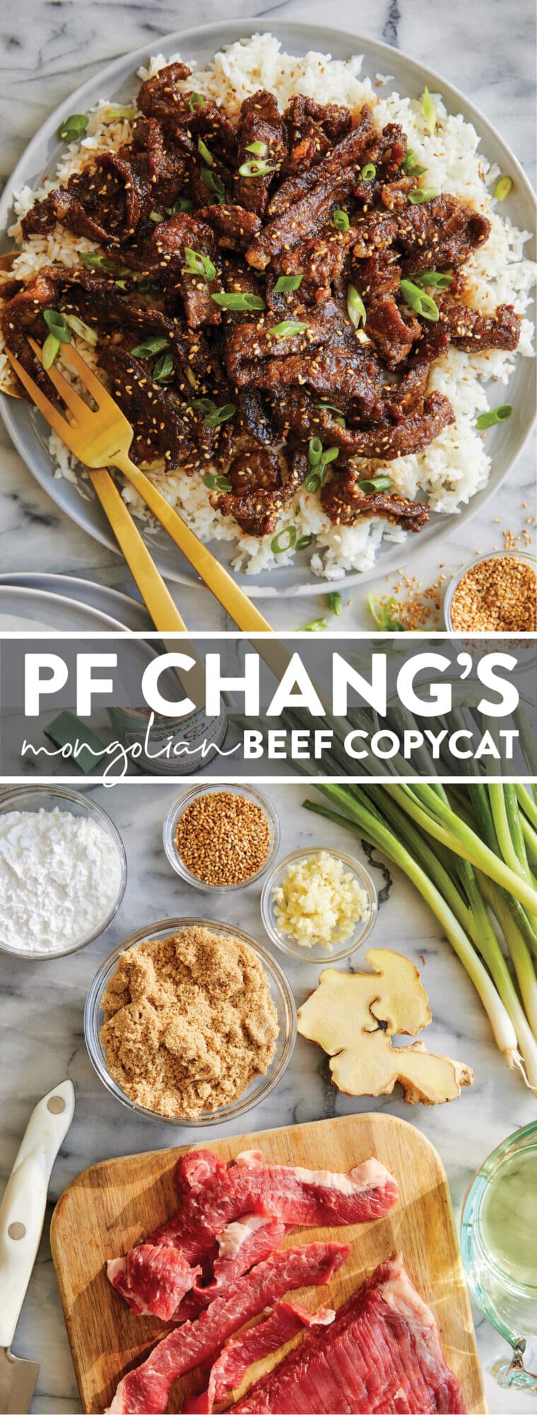 PF Chang’s Mongolian Beef Copycat Recipe - This copycat recipe is so easy to make in 30 min or less (start to finish) and tastes 100x better!