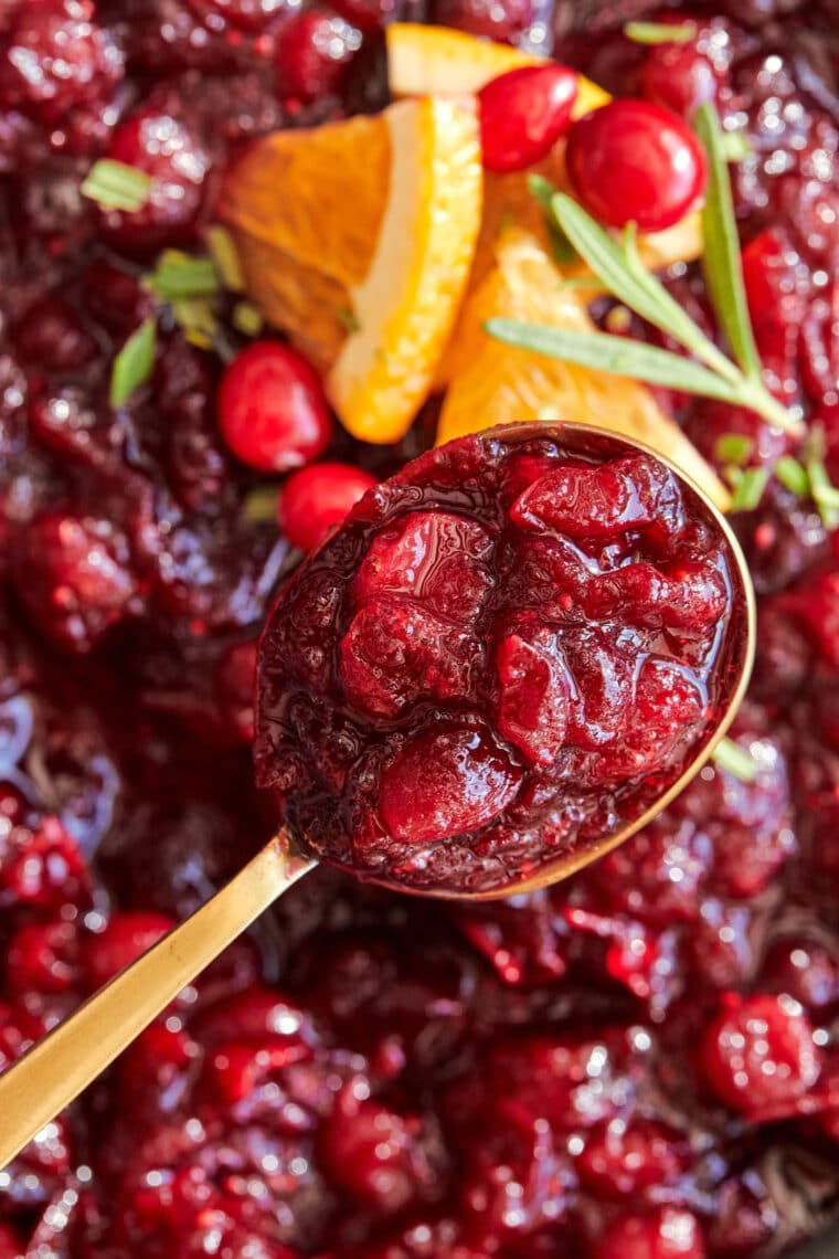 Cranberry Orange Sauce - Skip the canned cranberry sauce and make it right at home. It is embarrassingly easy with just 3 ingredients!