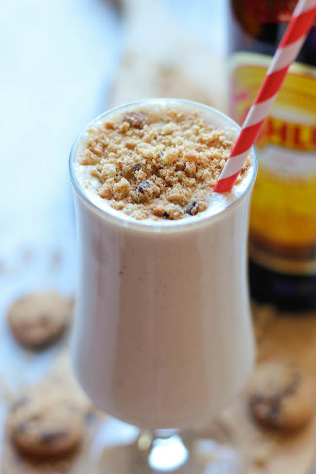 Kahlua Cookie Dough Milkshake - A super easy, 5-min boozy milkshake when you need your cookie dough fix!