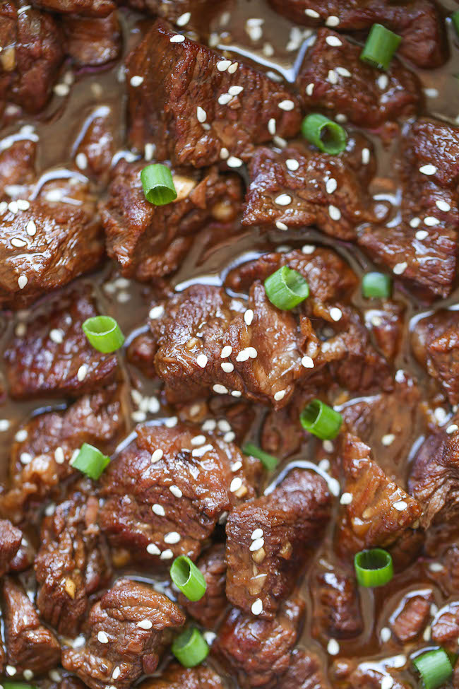 Slow Cooker Korean Beef - Amazingly tender, flavorful Korean beef easily made in the crockpot with just 10 min prep. It doesn't get easier than that!
