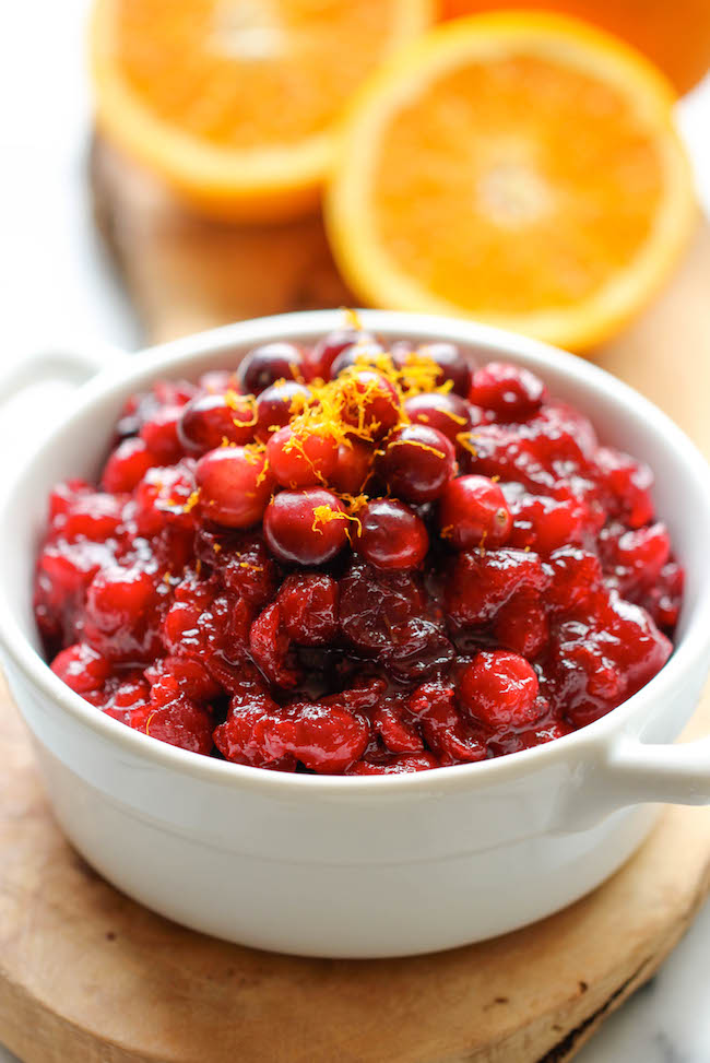 Cranberry Orange Sauce - Skip the canned cranberry sauce and make it right at home. It's embarrassingly easy with just 3 ingredients!