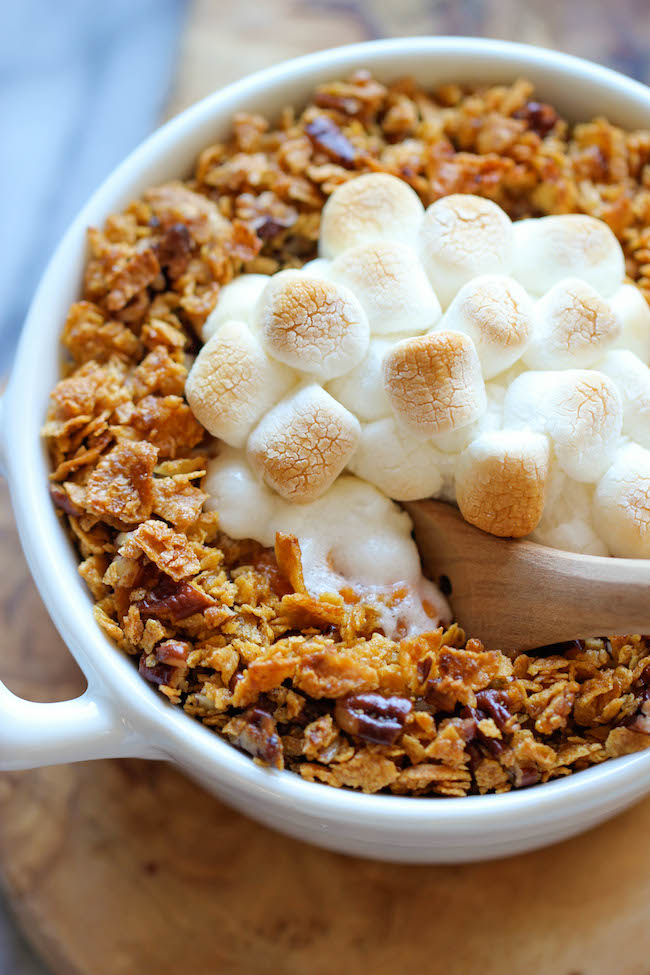 Slow Cooker Sweet Potato Casserole - Damn Delicious