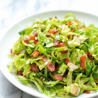 Brussels Sprouts Bacon Salad - Damn Delicious