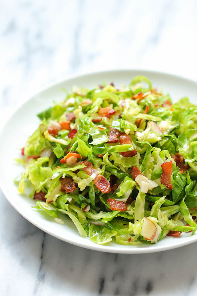 Brussels Sprouts Bacon Salad - You may think you hate brussels sprouts until you have this amazing, super crisp bacon-loaded salad!