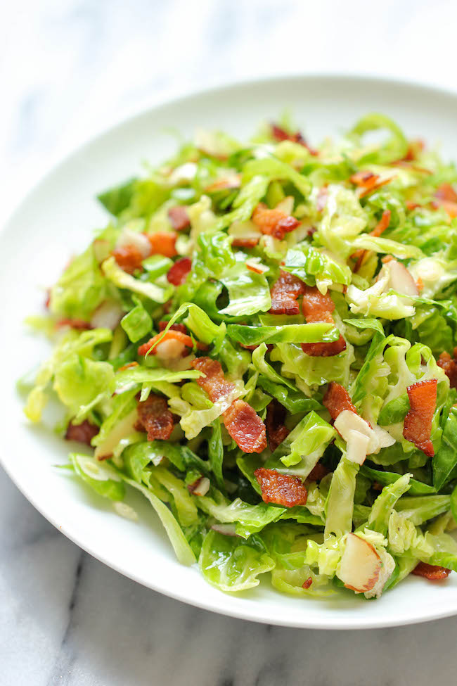 Brussels Sprouts Bacon Salad - You may think you hate brussels sprouts until you have this amazing, super crisp bacon-loaded salad!