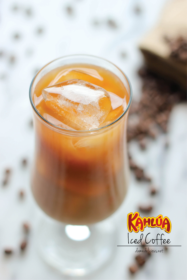 Kahlua Iced Coffee - Skip the Starbucks run and try a boozy iced coffee you can make in 2 min!