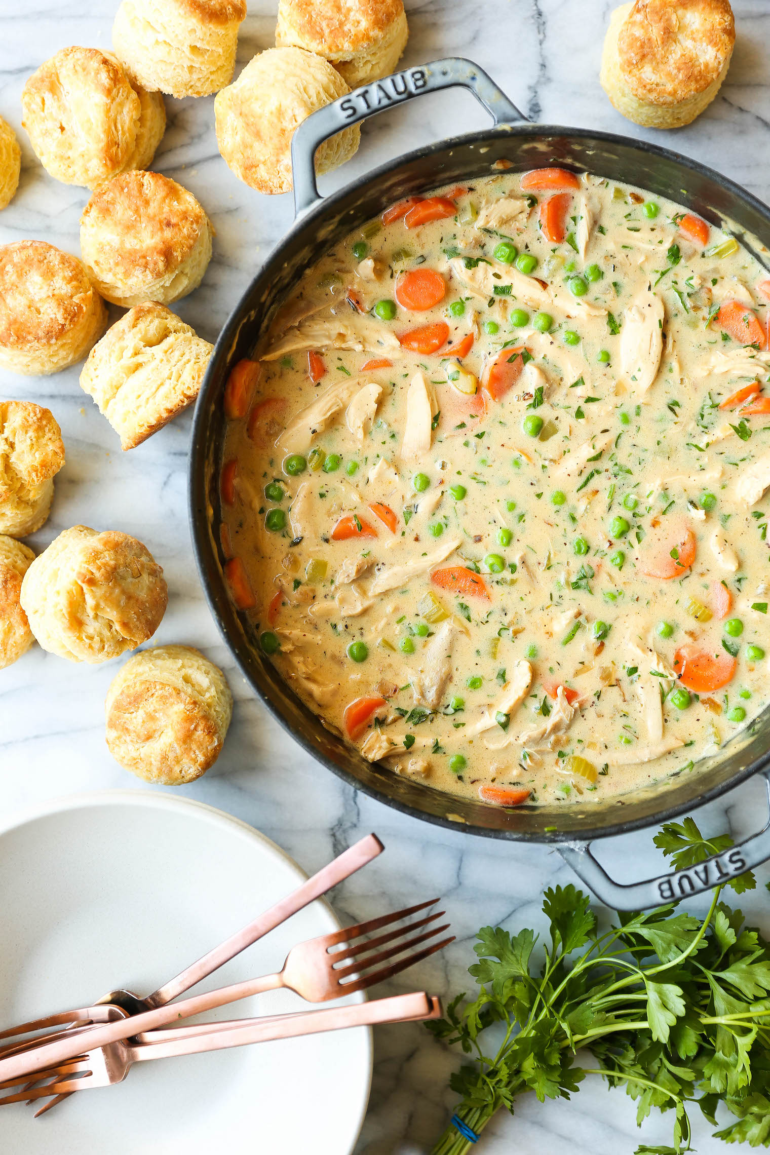 Chicken Pot Pies Recipe (freezable)- Butter Your Biscuit