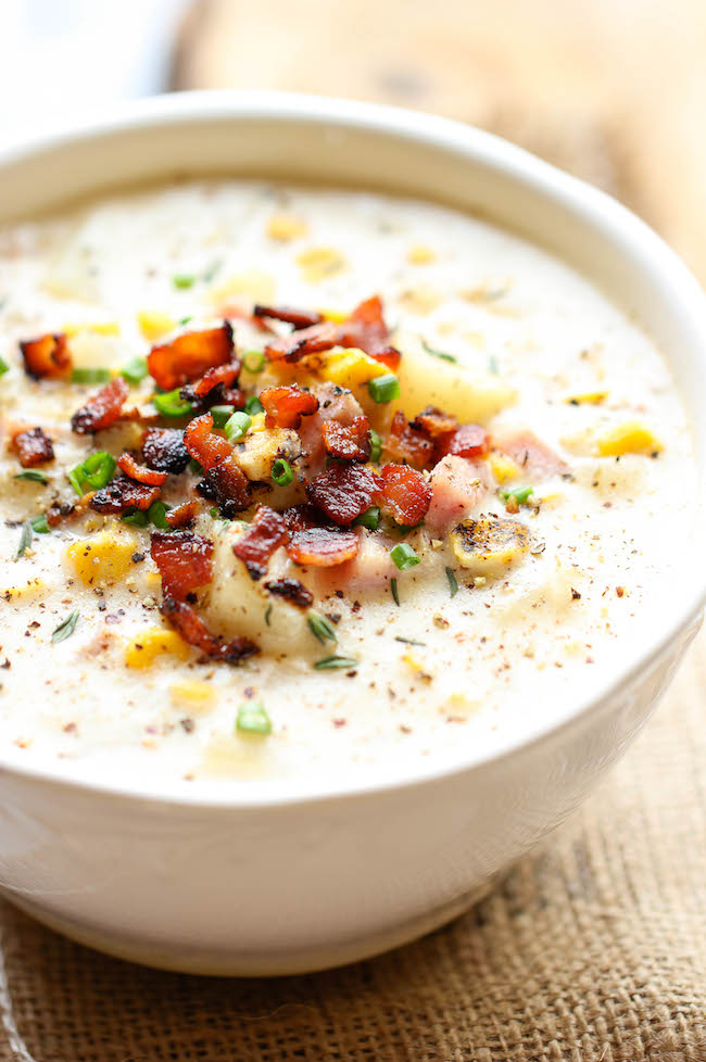 Potato Ham Chowder - A warm and filling chowder that's incredibly creamy and rich, perfect for those chilly winter nights!