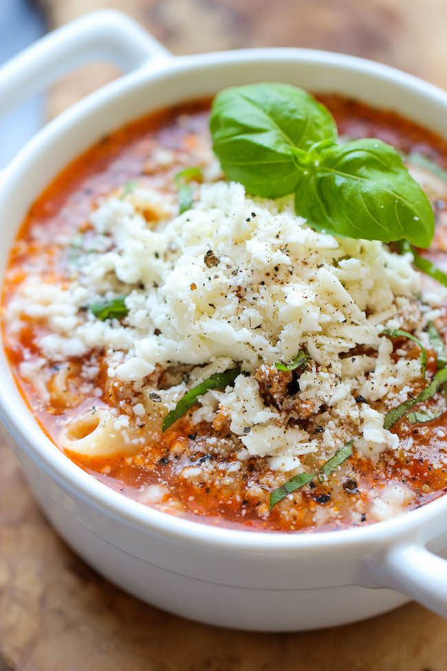 Slow Cooker Lasagna Soup - Damn Delicious