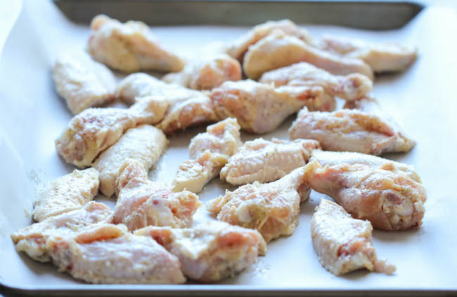 Baked Honey Sriracha Wings - An amazing combination of sweetness and spiciness in every bite, and they're baked to crisp perfection!