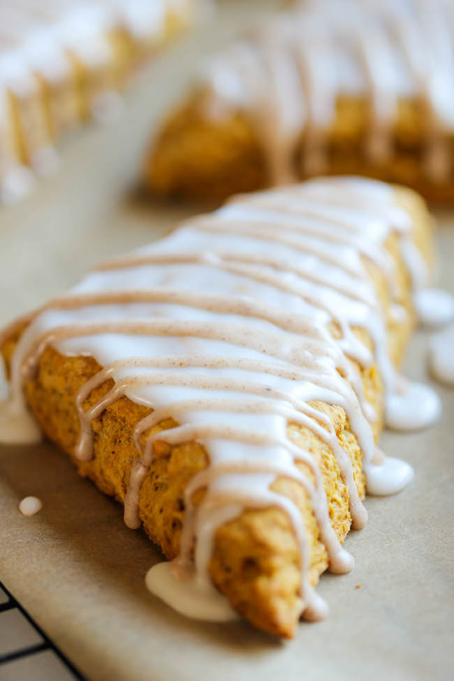 Starbucks Pumpkin Scones Copycat Recipe - These copycat scones are so easy to make and they're a million times tastier too!