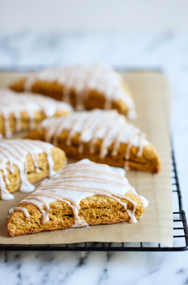 Starbucks Pumpkin Scones Copycat Recipe - These copycat scones are so easy to make and they're a million times tastier too!