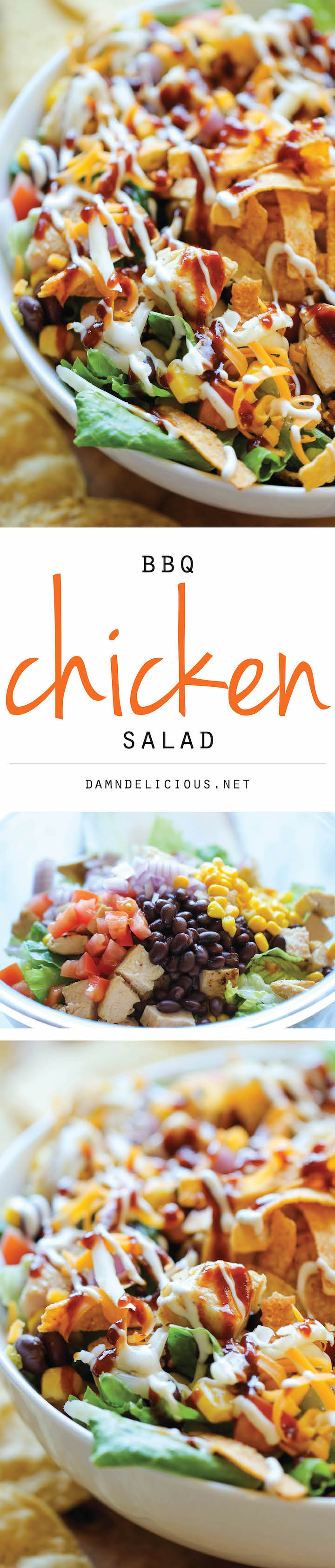 BBQ Chicken Salad - This healthy, flavorful salad comes together so quickly, and it is guaranteed to be a hit with your entire family!