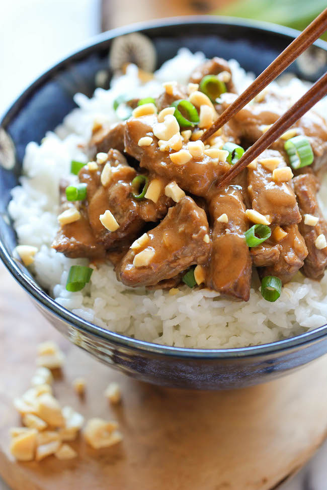 Thai Peanut Beef - Skip the take-out tonight and try this unbelievably easy 20-minute dish that the whole family will love!