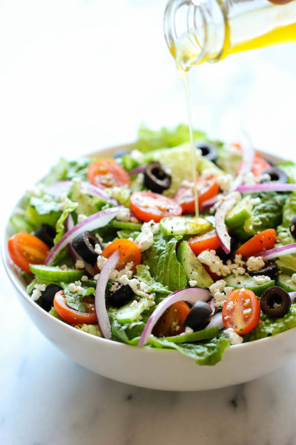 greek salad calories no dressing