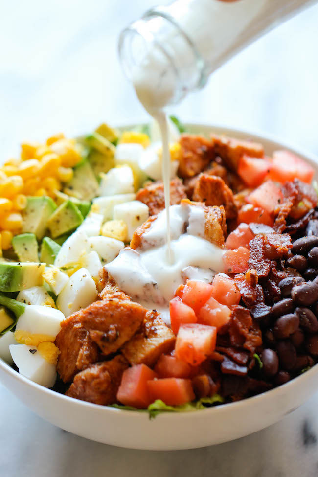 BBQ Chicken Cobb Salad - Damn Delicious