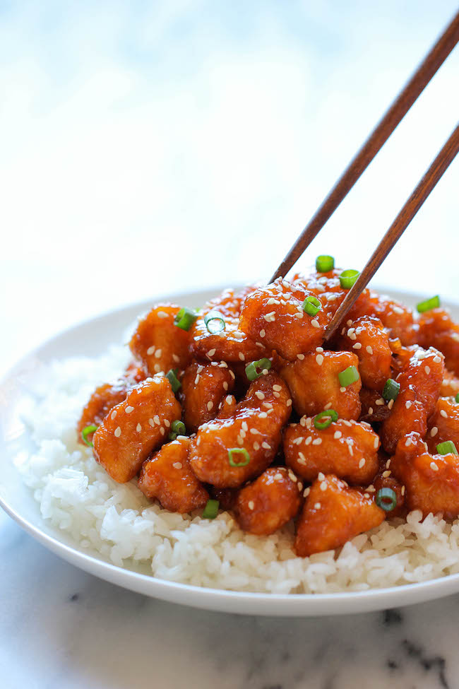 Baked Sweet and Sour Chicken - No need to order take-out anymore - this homemade version is so much healthier and a million times tastier!