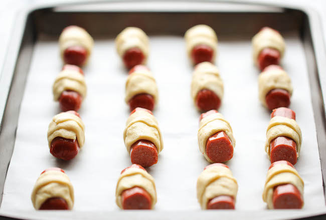 Classic Pigs in a Blanket - The easiest two ingredient pigs in a blanket. Perfect for game day or as an after-school snack!