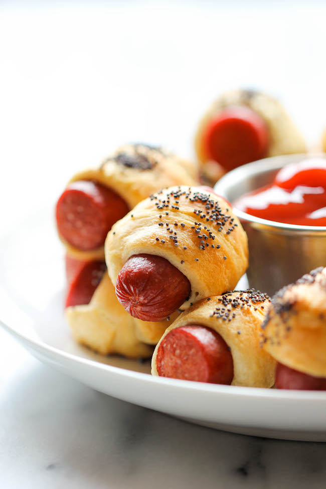 Classic Pigs in a Blanket - The easiest two ingredient pigs in a blanket. Perfect for game day or as an after-school snack!