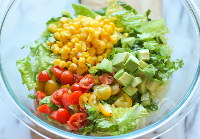 BLT Chopped Salad - All the goodness of a BLT in a healthy salad form with a refreshing lime vinaigrette!