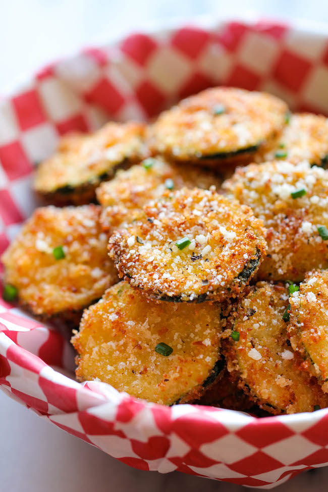 Zucchini Parmesan Crisps - A healthy snack that's incredibly crunchy, crispy and addicting!