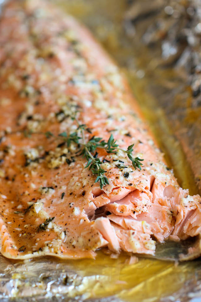 Honey Salmon in Foil - A no-fuss, super easy salmon dish that’s baked in foil for the most tender, most flavorful salmon ever!