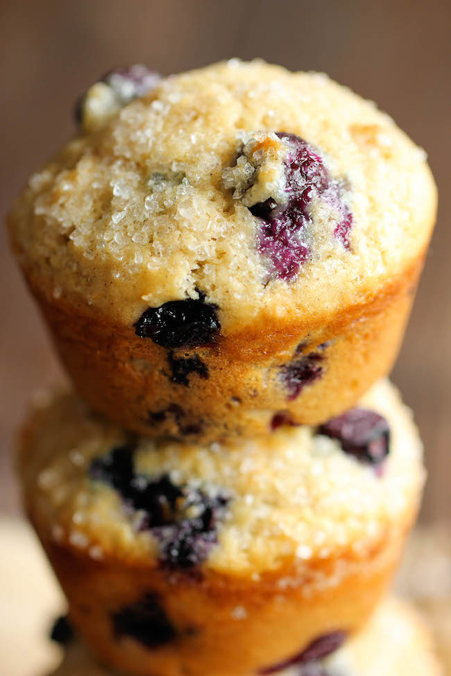 Blueberry Vanilla Muffins - Damn Delicious