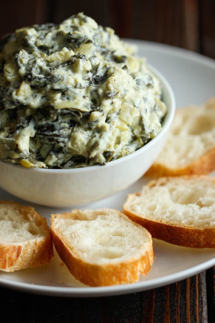 Slow Cooker Spinach and Artichoke Dip - Damn Delicious