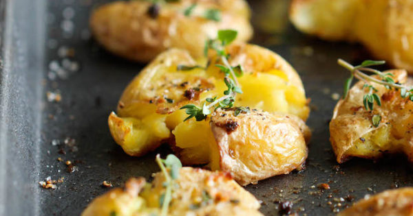 Garlic Smashed Potatoes